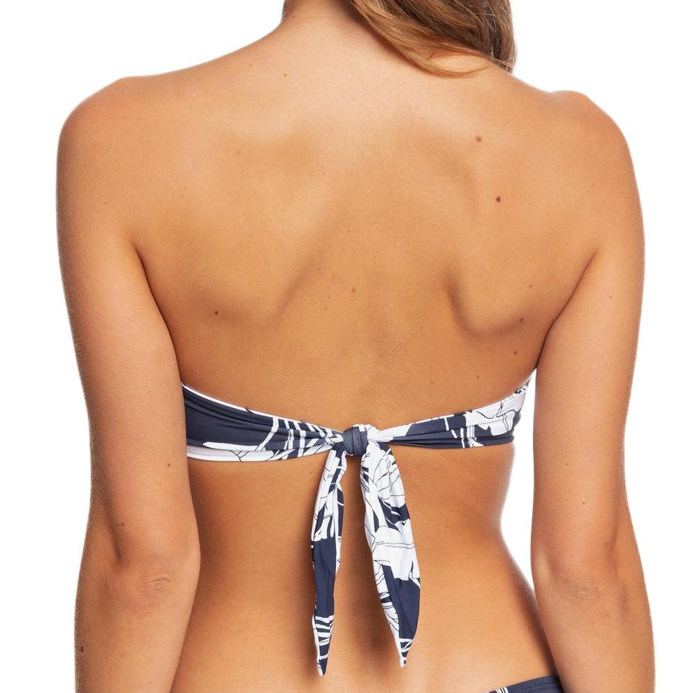 Haut De Bikini Bandeau Bleu Femme Roxy Printed Beach Classics Espace