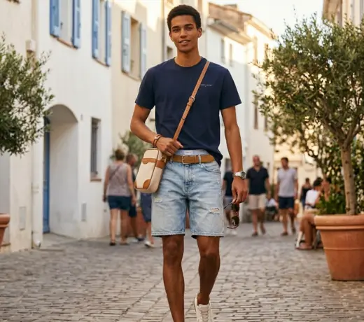 look masculino con camiseta tommy hilfiger
