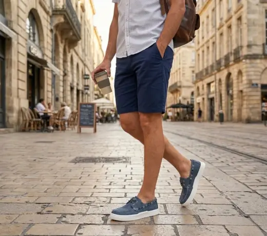 men's look with boat shoes