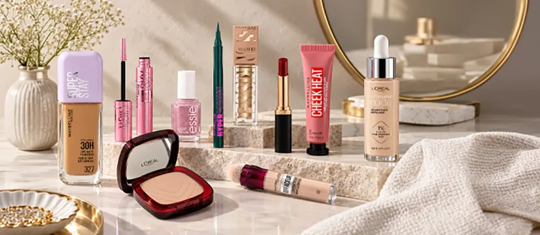 Sélection de produits de beauté en déstockage