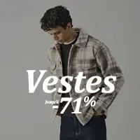 vestes jusqu'à -71%