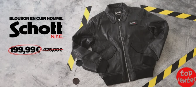 Schott offre veste en cuir