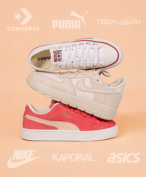Baskets tendances converse, puma, teddy smith, nike, kaporal