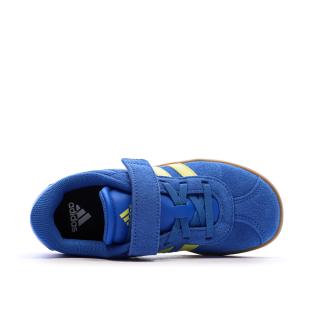 Baskets Bleu/Jaune Garçon Adidas Court vue 4