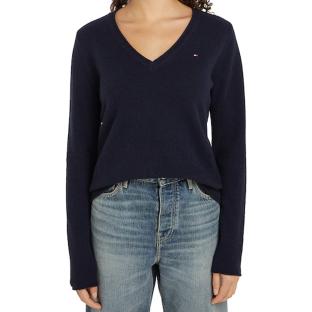 Pull Marine Femme Tommy Hilfiger Soft WW0WW43505 pas cher