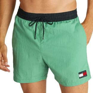 Short de Bain Vert Homme Tommy Hilfiger Drawstring pas cher