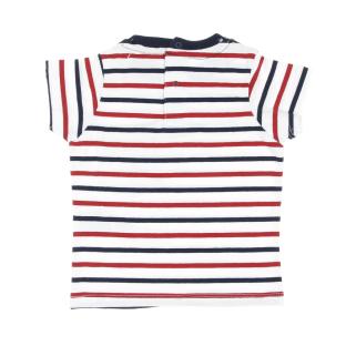 T-shirt Blanc/Marine/Rouge Garçon Little Marcel LMEV0026 vue 4