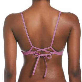Haut de maillot de bain Violet Femme Nike Lace Up vue 2
