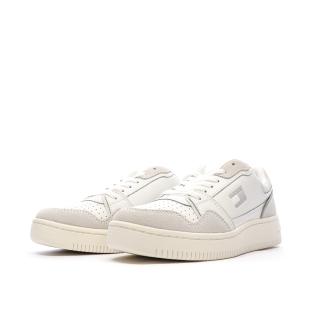 Baskets Blanches/Beiges Femme Tommy Hilfiger Retro vue 6