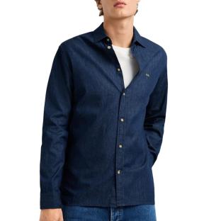 Chemise Bleu Homme Pepe jeans Abel vue 0