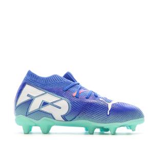 Chaussures de Foot Bleues Enfant Puma Future 7 Match FG/AG vue 2