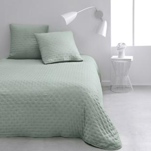 Couvre lit Vert + 2 Taies D'oreiller Today 260x240cm vue 0
