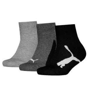 Lot de 3 Paires de Chaussettes Noires/Grises Garçon Puma Quarter vue 0