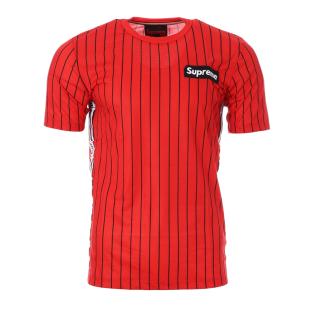 T-shirt Noir/Rouge Homme Supreme Grip SBARR pas cher