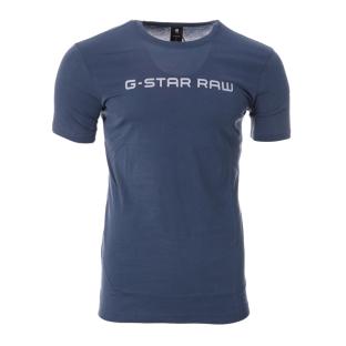 T-shirt Bleu Homme G-Star Raw GD25950 pas cher