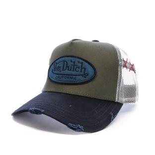 Casquette Kaki/Noir Homme Von Dutch PATCHES pas cher