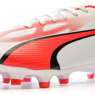 Chaussures de football Blanc/Rouge Homme Puma Ultra Play FG/AG 107423-01 vue 7