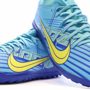 Chaussures de foot Bleues Junior Nike Superfly 9 Club vue 7