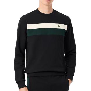 Sweat Noir/Vert Homme Lacoste SH5498 pas cher