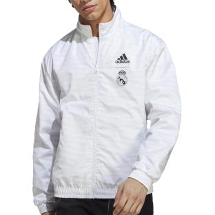 Real Madrid Veste Blanche/Noire Homme Adidas Anthem pas cher