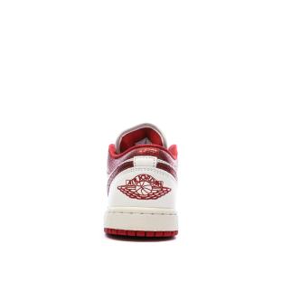 Baskets Blanc/Rouge Femme Nike Air Jordan 1 Low vue 0
