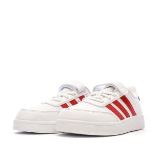 Baskets Blanc/Rouge Garçon Adidas Breaknet 2.0 vue 6