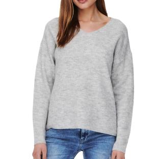 Pull Gris Clair Femme Only Camilla V-neck pas cher