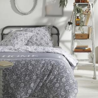 Parure de lit coton uni CHARME Gris Today 220x240 vue 0