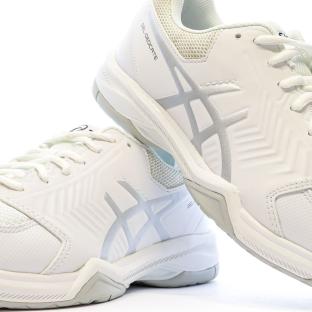 Weiße Herren Asics Gel Dedicate 5 Tennisschuhe Ansicht 0