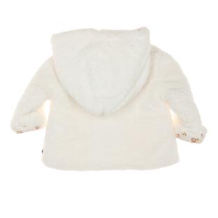 Manteau Sherpa Blanc Doux Fille EOM Xaopol vue 2