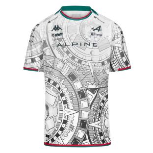 Maillot Kombat Blanc Homme GP Mexico Kappa Alpine F1 Team 2024 pas cher