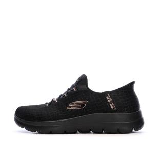 Basket Noir/Rose Femme Skechers Summits Classy Night pas cher