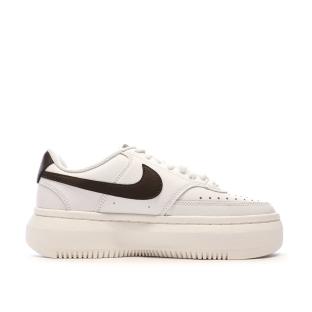 Baskets Blanc/ Noir Femme Nike Court Vision Alta vue 2