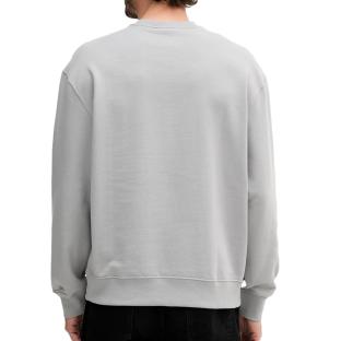 Sweat Gris Homme Calvin Klein Jeans Badge Terry vue 2