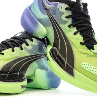 Chaussures de running Jaune/Bleu Femme Puma Fast Nitro vue 7