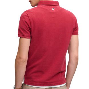 Polo Rouge Homme Superdry Classic Pique vue 0