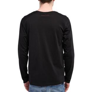T-Shirt Noir Homme Teddy Smith John vue 2