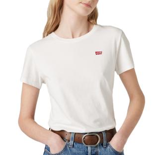 T-shirt Blanc Femme Levi's Perfect Tee 39185 pas cher