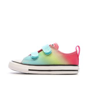 Baskets Bleu/Vert/Rose Fille Converse All Star Easy pas cher