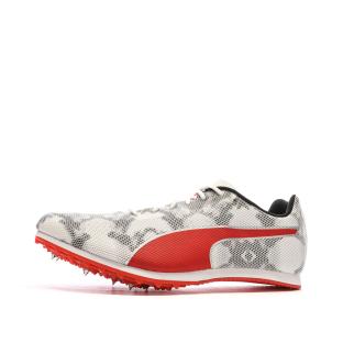 Chaussures d'athletismes Blanc/Gris/Rouge Homme Puma Evospeed pas cher