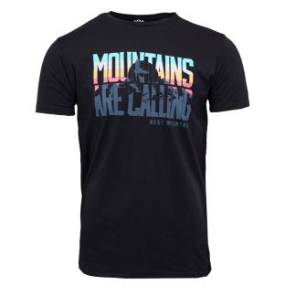 T-shirt Noir Homme Best Mountain 2001 pas cher