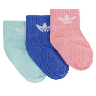 x3 Lot de trois paires de chaussettes Rose/Verte/Bleu Fille Adidas Kids Ankle vue 0