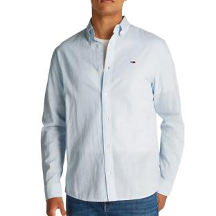 Chemise Bleu Homme Tommy Hilfiger Linen Blend-precious pas cher