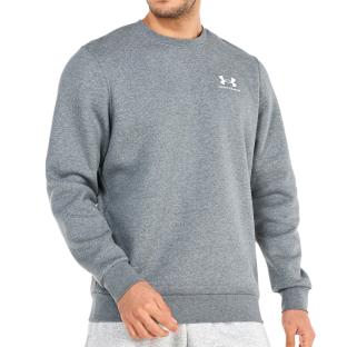 Sweat Gris Homme Under Armour Essential Fleece Crew vue 0