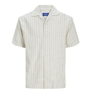 Chemise Rayure Écru/Beige Homme Jack & Jones Stripe Resort vue 3