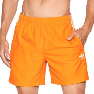 Short de bain Orange Homme Adidas 3-stripes pas cher
