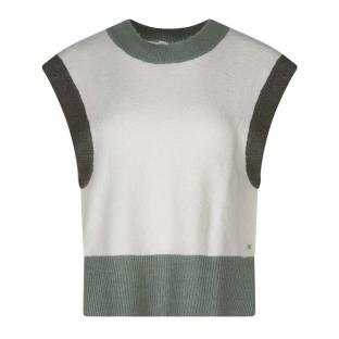 Pull Blanc/Vert FemmeTeddy Smith Silvia vue 0