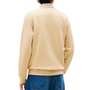 Sweat Beige foncé Homme Tommy Hilfiger Reg Flag Crews vue 0