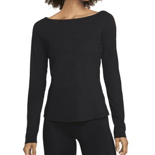 T-shirt Manches Longues Noir Femme Nike Df Luxe pas cher