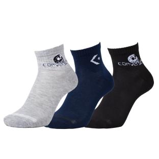 x3 Paires de Chaussettes Grises/Marine/Noir Homme Converse S7021463 pas cher